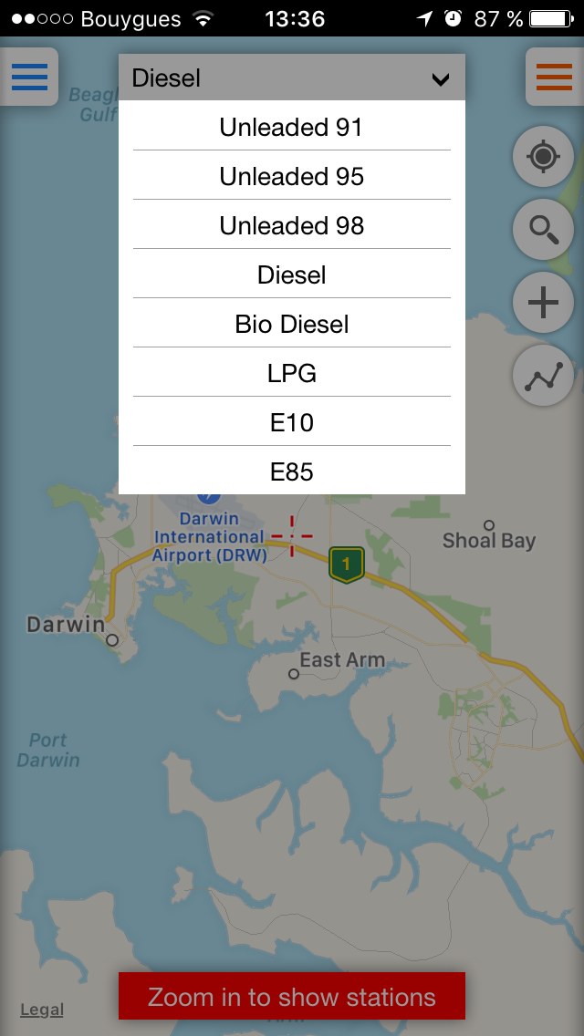 Application Fuel map