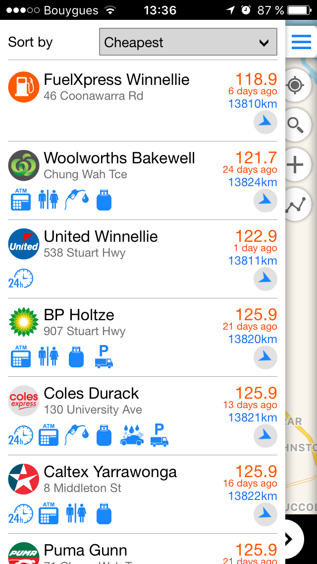 Application Fuel map