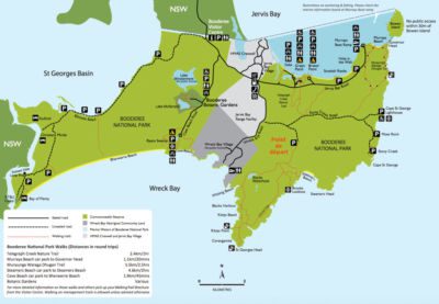 Jervis bay - Parc national de booderee - Map