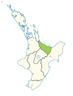 Carte île du Nord Nouvelle-Zélande - Rotorua et Bay of Plenty