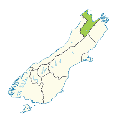 Carte île du Sud Nouvelle-Zélande - Tasman