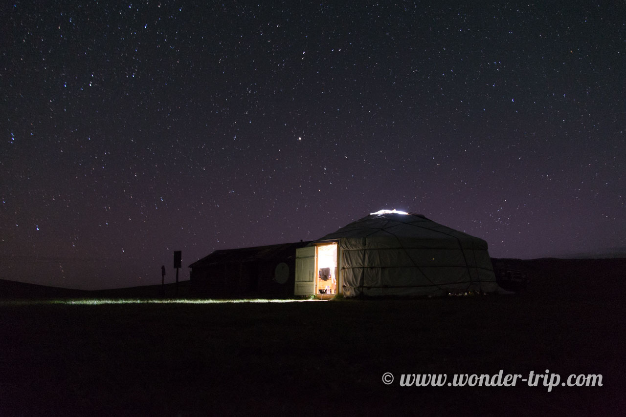 Yourte d'une famille de nomade en Mongolie