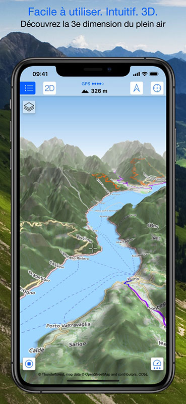 Capture écran application Maps 3D