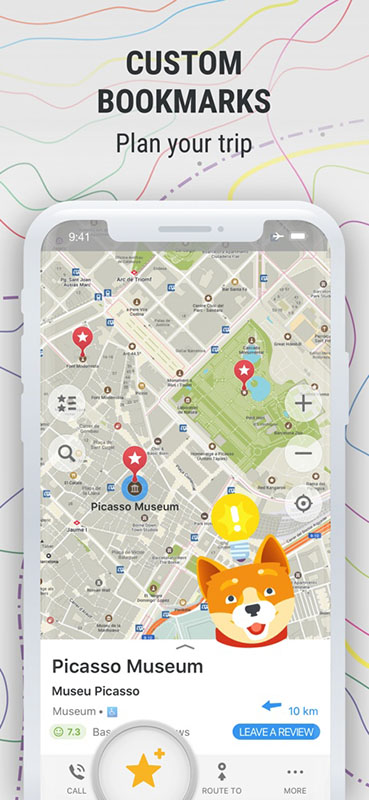 Capture écran application MapsMe