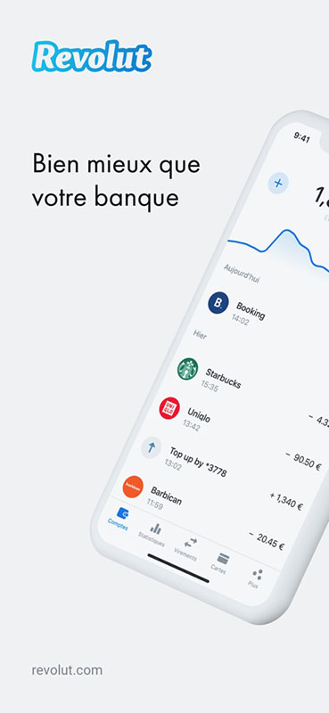 Capture écran application Revolut