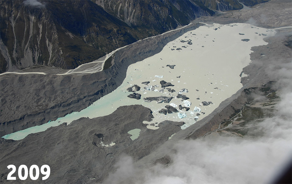Glacier Tasman en 2009
