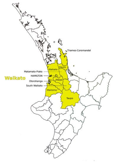 Région Waikato - Règles du camping sauvage en Nouvelle-Zélande
