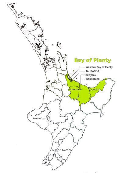 Région Bay of plenty - Règles du camping sauvage en Nouvelle-Zélande