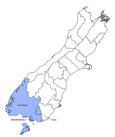 Southland regional council map