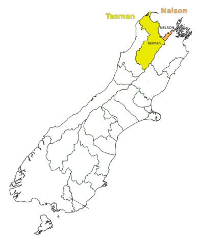 Tasman and Nelson regional council map