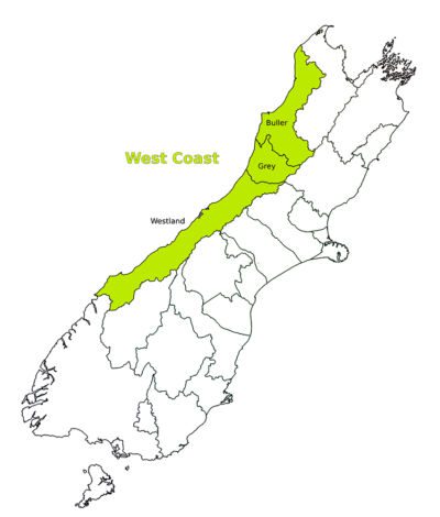 West coast regional council map