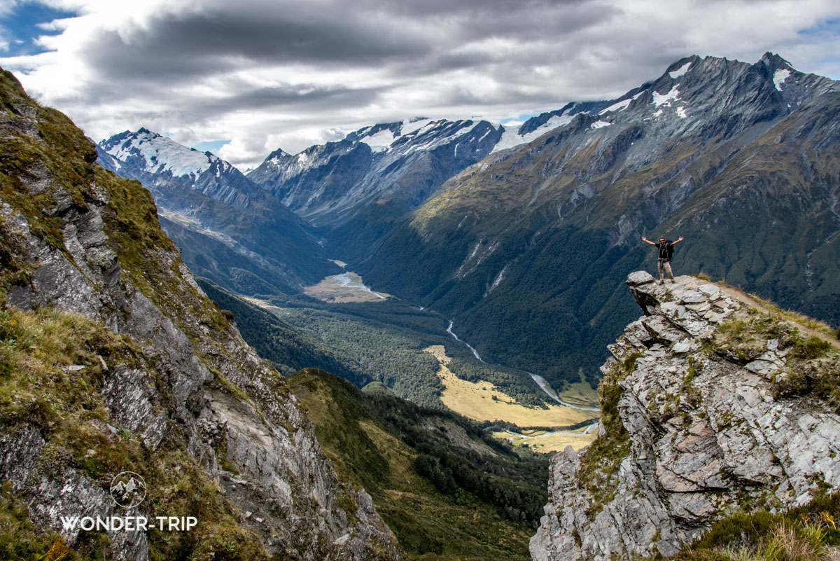 Randonnée Cascade saddle - Aspiring national park - Panorama depuis mount Pilon