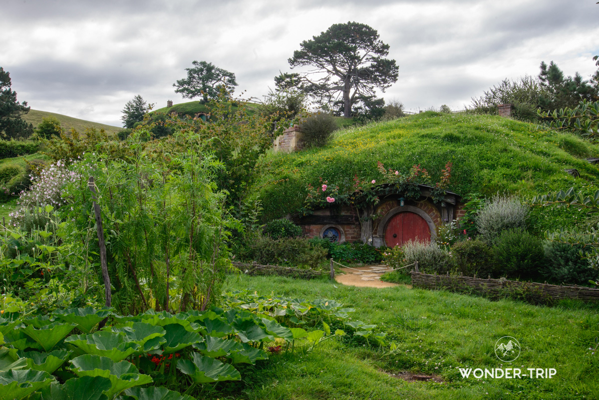 Village hobbit en Nouvelle-Zélande