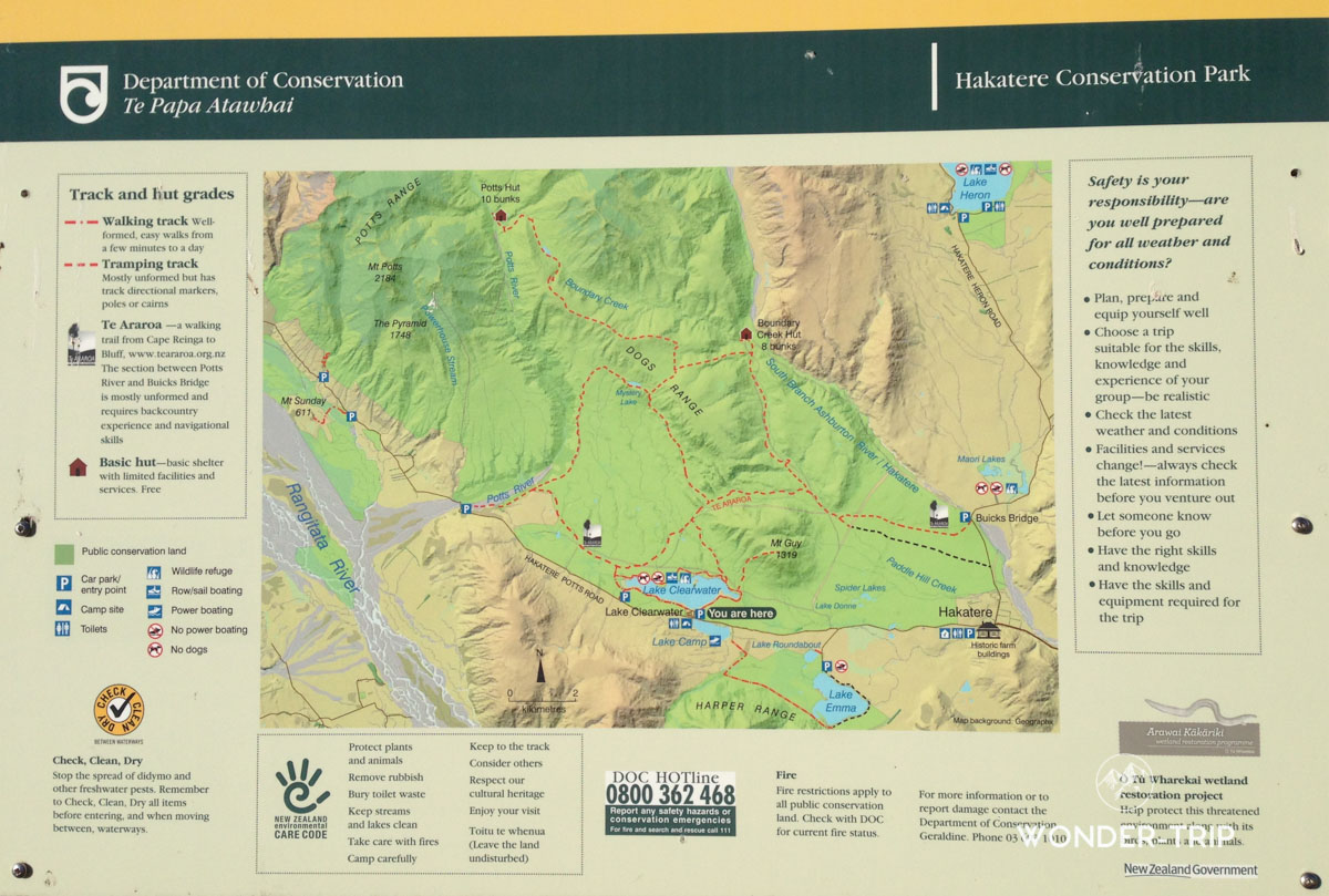 Hakatere Conservation Area map